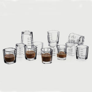 Gelas Minum Espresso 2Oz, Gelas Minum Kopi Borosilikat Tinggi Transparan Pengukur Persegi 2Oz untuk Pembuat Kopi - Product Image 6