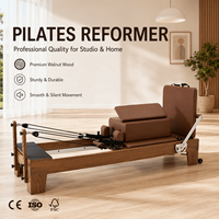 Machine de Pilates Reformer en bois de noyer pour le renforcement du tronc et l'entraînement de résistance du corps entier – Appareil de studio de Pilates
