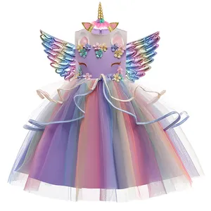 Fsmktz Baby Meisjes Eenhoorn Tutu Jurk Pastel Regenboog Prinses Meisjes Verjaardagsfeestjurk Kinderen Halloween Eenhoorn Optreden