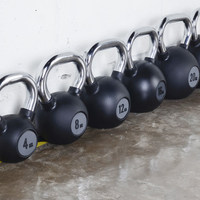 Kettlebells de compétition Power Tiger Steel avec poignée chromée, revêtement en caoutchouc, durables et écologiques