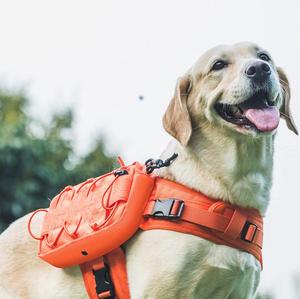 Orta büyük köpekler için özel dayanıklı sırt çantası naylon evcil hayvan sırt çantası yürüyüş eğitim koşu için yan cepler ile - Product Image 1