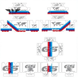 YHMOTO - Adhesivos Impermeables de Aleación de Aluminio para Caja Lateral Superior para BMW R1200GS GSA R1250GS ADV Adventure - Product Image 1