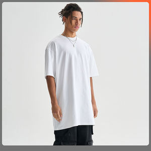 Casual 260 grammes 100% coton grande taille hommes <span class=keywords><strong>t</strong></span>-shirts é<span class=keywords><strong>t</strong></span>é surdimensionné longue longueur <span class=keywords><strong>Robe</strong></span> <span class=keywords><strong>T</strong></span>-<span class=keywords><strong>shirt</strong></span> - Product Image 3