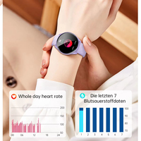 2025 Modische KT77 Smartwatch Herzfrequenz Blutdruck 3ATM Wasserdicht Sport Gesundheitsmonitor Fitness-Tracker Damen Smartwatch