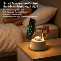 KUANGXIANG 2026 Bestseller Stazione di Ricarica Desktop 4-in-1 da 25W con Altoparlante Wireless e Luce Notturna Calda per Casa e Ufficio