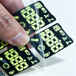 Autocollant de membrane pour panneau de commande à sept segments personnalisé OEM, film miroir, encre fluorescente, impression sérigraphique PET adhésive - Product Image 2