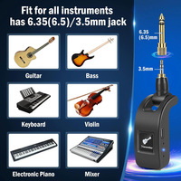 2.4GHz Wireless Guitar Transmitter Receiver for Bass Violin Keyboard Electric Instrument with Premium Sound