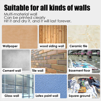 Máquina impresora de pared Vertical automática 2 en 1, tinta 3D Uv para pared y suelo, arte de pared Exterior interior, placa de Metal para exteriores