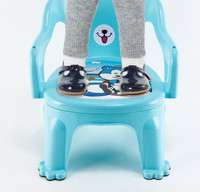 Chaises de salle à manger en plastique avec imprimés de dessin animé pour enfants, réutilisables, adorables, avec table et son