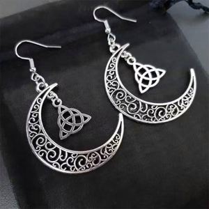 Moon Celtic Knot Drop Earrings Fashion Gothic <b>Witch</b> Jewelry Personality Trend Exquisite New <b>Accessories</b> Earrings - Product Image 4
