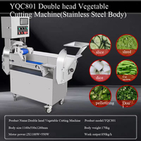 Auman Machinery Commerciële Keuken Multifunctionele Groente Snijder Hakmachine Vlees Snijder Bakkerij 220V 3150W Super Grote Motor Fruit