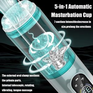 Masturbador masculino automático, Juguetes sexuales masculinos, bomba de pene con 7 chupadores, empujadores, giratorios y lamiendo, Juguetes sexuales para hombres, juguetes para adultos - Product Image 2