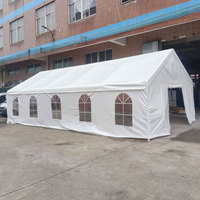 Tente de réception extérieure 5x10m en tissu Oxford 38mm avec parois latérales amovibles, conception imperméable quatre saisons