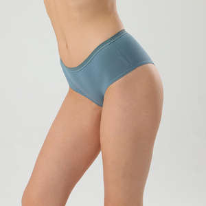 Culottes pour femmes, taille basse, confortables, fines, grande taille, respirantes, en coton tissé, logo à la taille, unies, pour tous les jours - Product Image 2