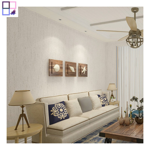 Proyecto de hotel, nuevo diseño, gran oferta, papel tapiz de tela con aspecto de lino europeo impermeable de alta calidad para decoración del hogar - Product Image 3