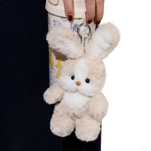 Peluche in flanella Coniglio <span class=keywords><strong>Buonanotte</strong></span>, Giocattolo di coppia, Portachiavi, Ciondolo per zaino, Unisex per bambini, Accessori regalo di Natale e festività - Product Image 3