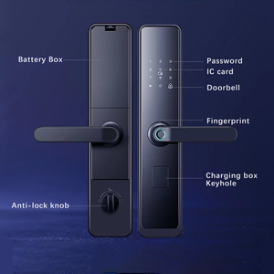 नया डिजाइन वाई-फाई ऐप रिमोट कंट्रोल इलेक्ट्रिक स्मार्ट सिक्योरिटी हैंडल ग्लास डोर होम अपार्टमेंट के लिए क्लाउड स्टोरेज के साथ - Product Image 5