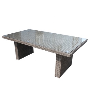 Muebles de Jardín de Ratán para Exteriores, Mesa Rectangular, Juego de Comedor de 7 Piezas - Product Image 6