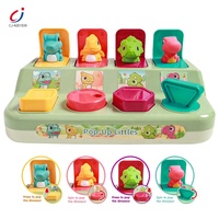 Jouets pour bébés Chengji Pop-up, boîte interactive avec boutons à bascule, dinosaure cache-cache, jeux interactifs