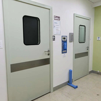 Porte intérieure sanitaire en acier inoxydable résistant à l'usure pour les salles d'hôpital et les cliniques