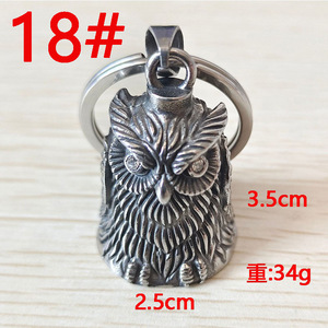 Pendentif porte-clés cloche de protection pour moto, motif Aigle, Ailes d'ange, Vierge Marie, amulette pour homme, bijou d'exorcisme, porte-bonheur en route - Product Image 6
