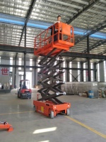 Plateforme de travail élévatrice mobile 6m 8m 10m 12m 14m 16m, nacelle ciseaux autopropulsée électrique pour entrepôt et construction