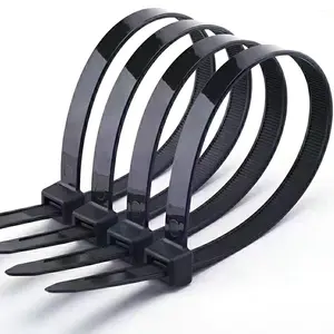 14 "zipper nylon cable ties 7.6*350mm Heavy duty black ties 120 lb tensile strength UV protection for indoor or outdoor use