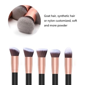 14pcs Wooden Handle Makeup Brush Set Black Synthetic Hair <b>Custom</b> Logo Cosmetic Brush Kit - Product Image 4