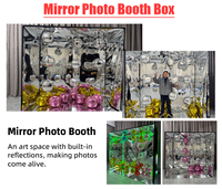 Dropshipping Boîte photo Vogue avec logo personnalisé gratuit pour photomaton de mariage Boîte ouverte