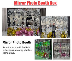 Dropshipping Boîte photo Vogue avec logo personnalisé gratuit pour photomaton de mariage Boîte ouverte - Product Image 3