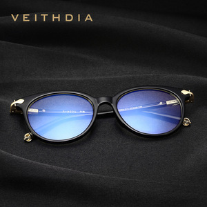 Veithdia Fashion Cat Eye - Gafas de ordenador con montura TR90 Plano Anti Blue Light para mujer, montura completa 8003 - Product Image 2