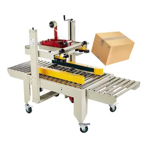 Factory Price Semi Automatic Aircraft Flap Fold Paper Carton Box Case Sealer Tape Sealing Machine