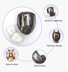 Masker Gas wajah penuh, <span class=keywords><strong>Respirator</strong></span> Anti Gas kimia asap dapat dipakai ulang - Product Image 3