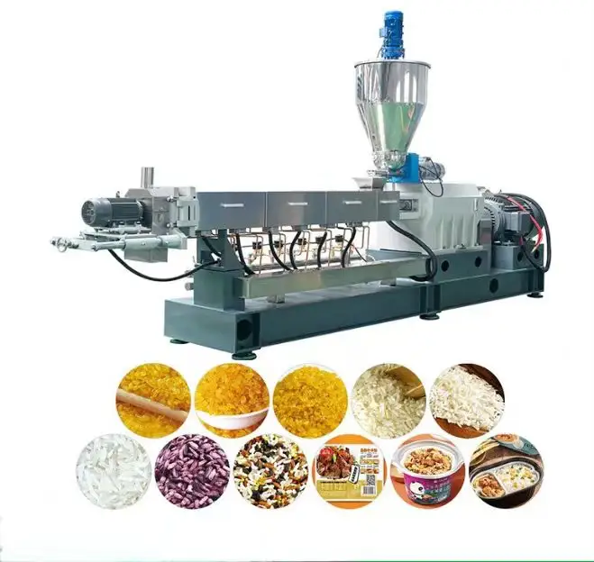 Hochdruck-snackpellet knusprähne gepolstert extruder formmaschine / maisflocken getreide-puffmaschine produktionslinie