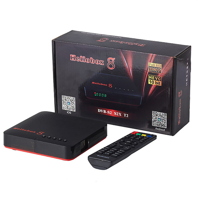 Factory Original Hello Box 8 H 265 HEVC DVB-S2 S2X T2 Satellite Receiver With Built in Wifi for South Africa Market Set Top Box