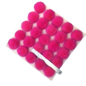 中国工厂批发多彩3厘米3.5厘米4厘米5厘米貂皮毛球真貂皮绒球装饰绒球用品 - Product Image 5