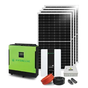 Sistema solar fotovoltaico instalação minúscula casa solar rastreamento controle sistema d luz solar casa sistema