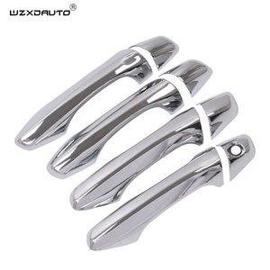 WZXDAUTO <b>Chrome</b> Accessories Decor Car Door Side Handles Handle Cover Trim 2013 2014 for Santa Fe IX45 - Product Image 2