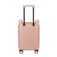 Dessin animé mignon avec oreilles d'ours, léger et durable, roue universelle silencieuse avec serrure douanière TSA et valise en option multi-taille