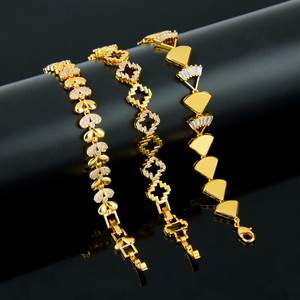 New Design Fashion Zircon <b>Bracelet</b> 21k <b>Gold</b> Plated Dubai Elegant Exquisite Lucky <b>Bracelets</b> for Women Event Party Jewelry - Product Image 1