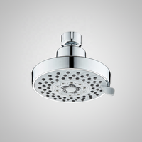 Pommeau de Douche Pluie Chromé Minimaliste 10CM à Haute Texture Moderne, 5 Modes, Installation Facile pour Salle de Bain