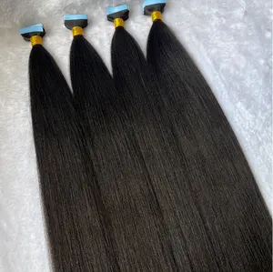 브라질 머리 연장 자연적인 색깔 물 깊은 몸에 있는 보이지 않는 테이프 흑인 여성을 위한 느슨한 파 비꼬인 꼬부라진 야키