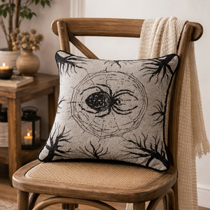spider <b>cushion</b> styled Jacquard Cotton & Polyester <b>cushion</b> with 100% Polyester Fiber <b>Filling</b> - Product Image 1