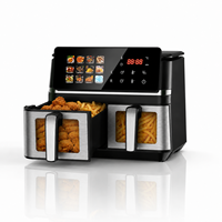 Parrilla Doble Easy Fry Grill con Control Digital, 8.3 L, Dos Cajones, 8 Programas de Cocción Preestablecidos