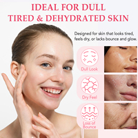 ATOANY 40ml Soin du visage raffermissant hydratant Ampoule PDRN Complexe de vitamines rose Sérum facial pour la récupération de la peau et un éclat radieux