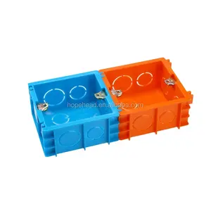 Outdoor Conduit Fitting 86*86*45mm Blue PVC Electrical Cable Wall Switch Box for Wire