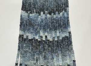 Natural Blue Moss Aquamarine Gemstone Rondelle Beads: 14" Jewelry <b>String</b> (4-5 MM) - Product Image 6