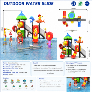 Équipement de jeux aquatiques extérieur avec toboggans en FRP pour parcs à thème et aires de jeux publiques - Product Image 5