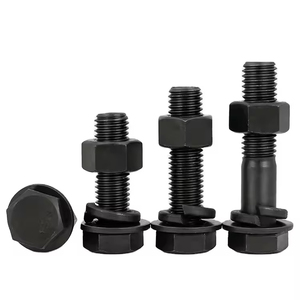 Boulons hexagonaux <span class=keywords><strong>en</strong></span> acier au carbone galvanisé à chaud M6 M8 M10 M12 M16 avec tête hexagonale M18 x 1,5, écrous et boulons BSF - Product Image 2