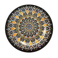 Assiette ronde en mélamine de style japonais Logo personnalisé respectueux de l'environnement Surface brillante Parties à la maison durables en plastique
